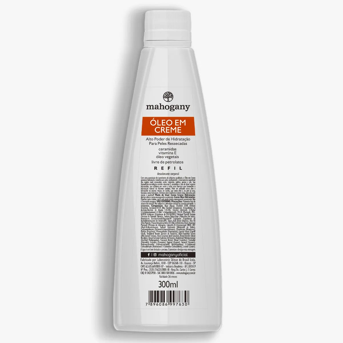 Óleo em Creme com Ceramidas e Óleo Vegetal Refil 300ml