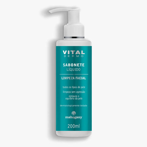 Sabonete Liquido Facial Dermo Vital 200ml Mahogany